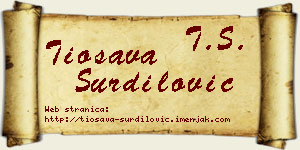 Tiosava Šurdilović vizit kartica